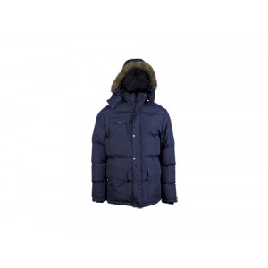 PARKA ACOLCHOADA C/ CAPUZ AMOVÍVEL K6100 AZUL ESC